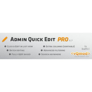Admin Quick Edit PRO — швидке та зручне редагування в OpenCart