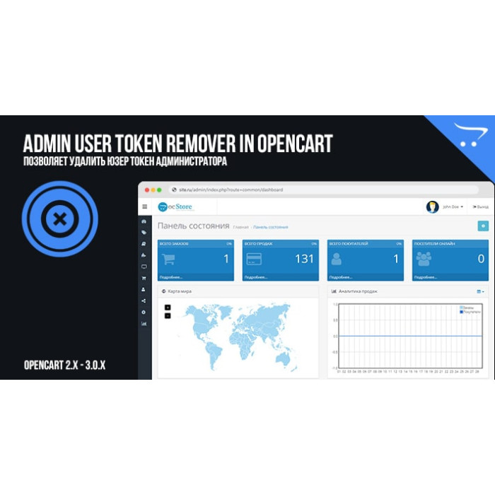 Admin user token remover в OpenCart