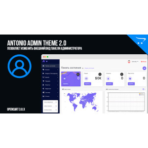 Antonio Admin Theme 2.0 | Більше 100 modules in One
