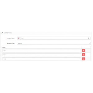 Attribute Presets | Pre defined attribute values ​​| Opencart