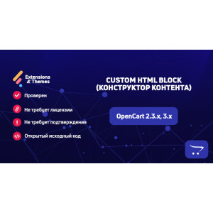 Custom HTML Block (Конструктор контенту) із виводом через селектори для OpenCart