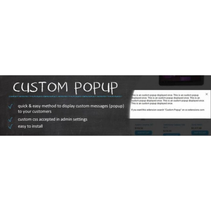 Custom Popup – OC2.x