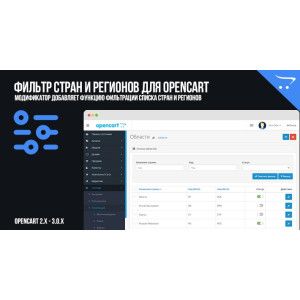 Фільтр Країн та Регіонів для OpenCart