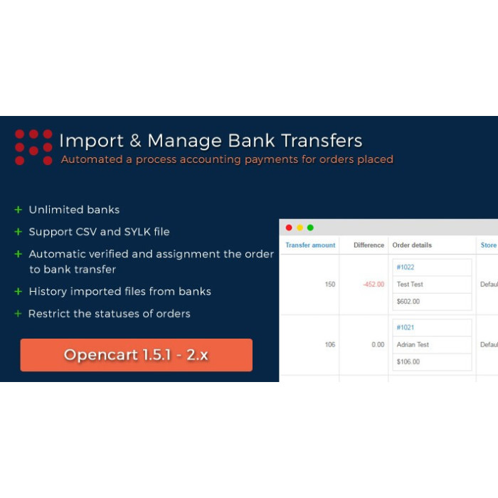 Import Bank Transfers | Manage Bank Transfers