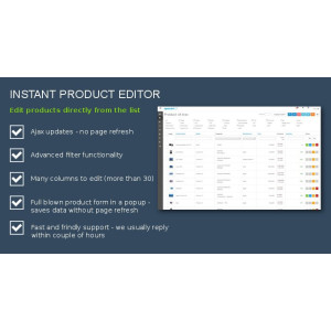 Instant Product Editor Instant Product Editor – Модуль миттєвого редагування продукту