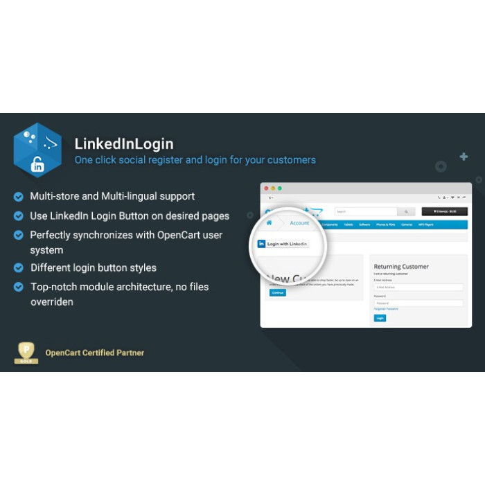 LinkedInLogin – Powerful LinkedIn Login Button