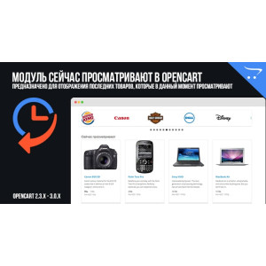 Модуль Зараз переглядають у OpenCart 2.3, 3.x