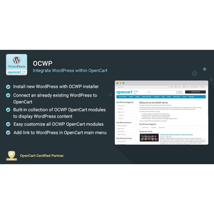 OCWP – Integrate WordPress in OpenCart