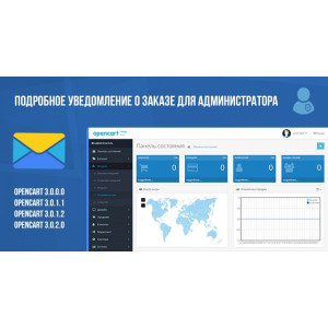 Модуль Детальне повідомлення про замовлення для адміністратора Opencart 3.x