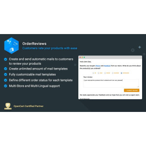 OrderReviews – Email Clients to Rate and Review Products