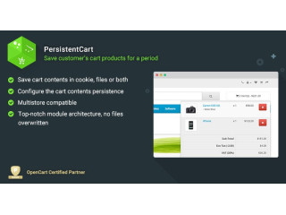 PersistentCart – Keep customers shopping carts forever