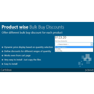 Product wise bulk buy discount