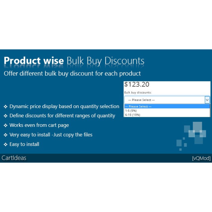 Product wise bulk buy discount