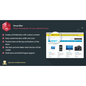 SmartBar – Smart message bar для вашого OpenCart store