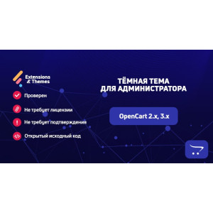Темна тема для панелі адміністратора OpenCart